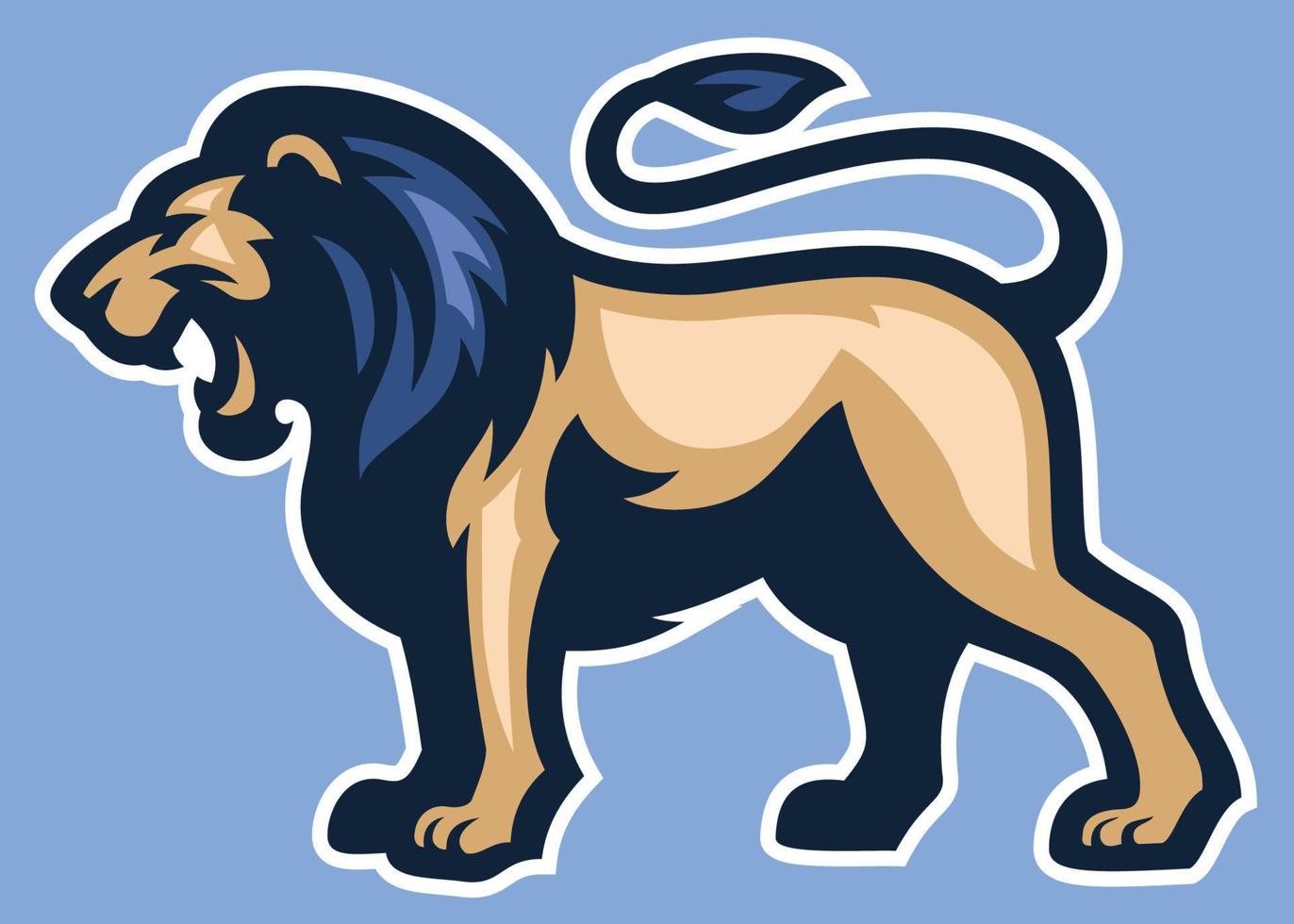 logotipo de la mascota del león vector