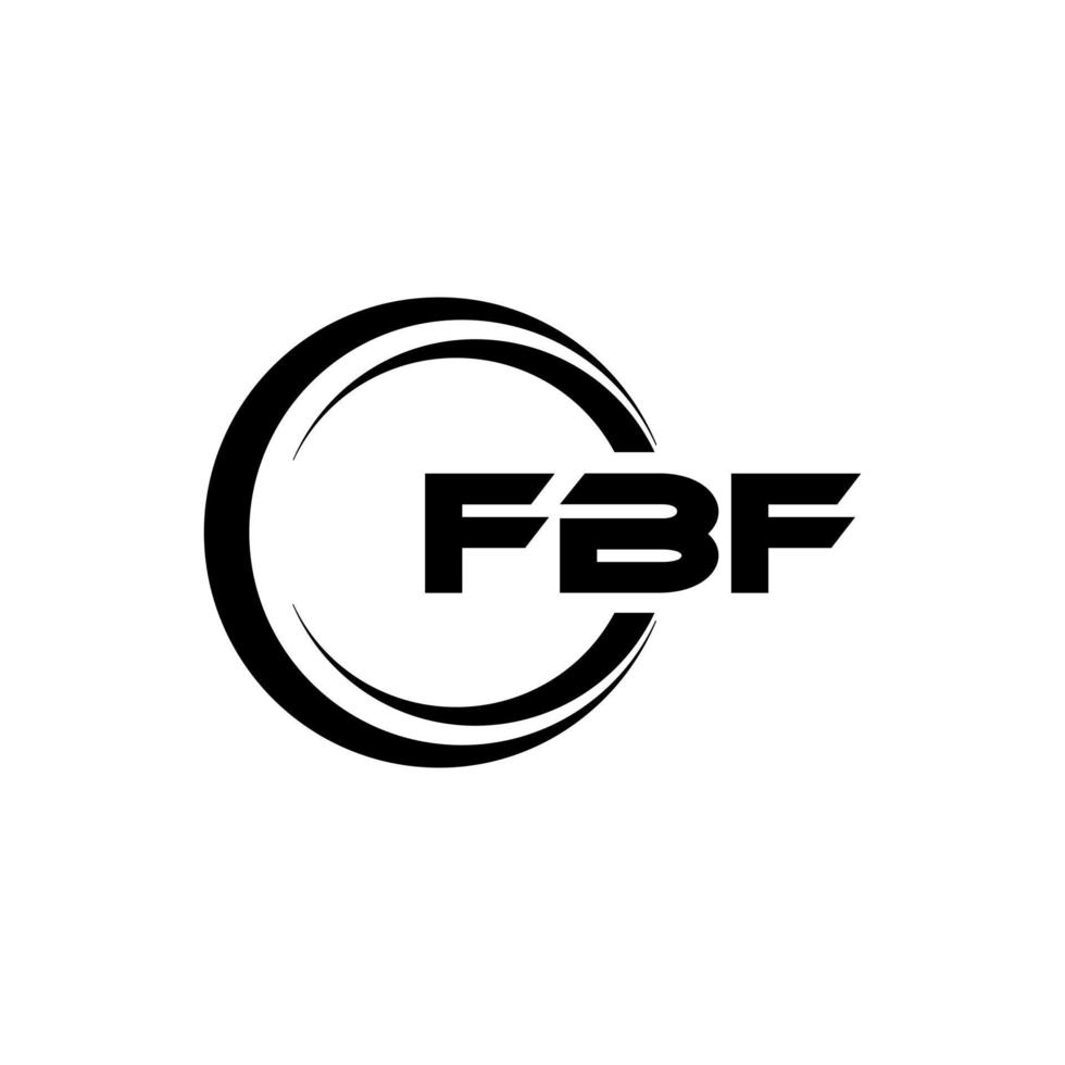 diseño de logotipo de letra fbf en ilustración. logotipo vectorial, diseños de caligrafía para logotipo, afiche, invitación, etc. vector