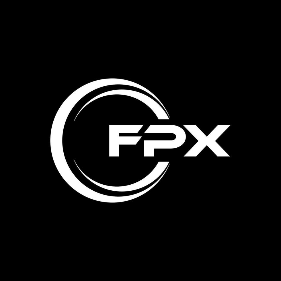 FPX letter logo design in illustration. Vector logo, calligraphy designs for logo, Poster, Invitation, etc.