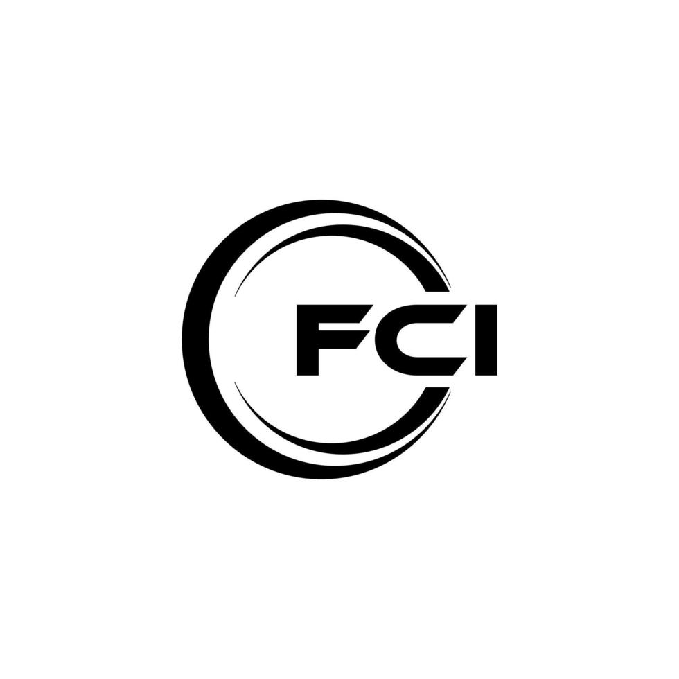 diseño del logotipo de la letra fci en la ilustración. logotipo vectorial, diseños de caligrafía para logotipo, afiche, invitación, etc. vector