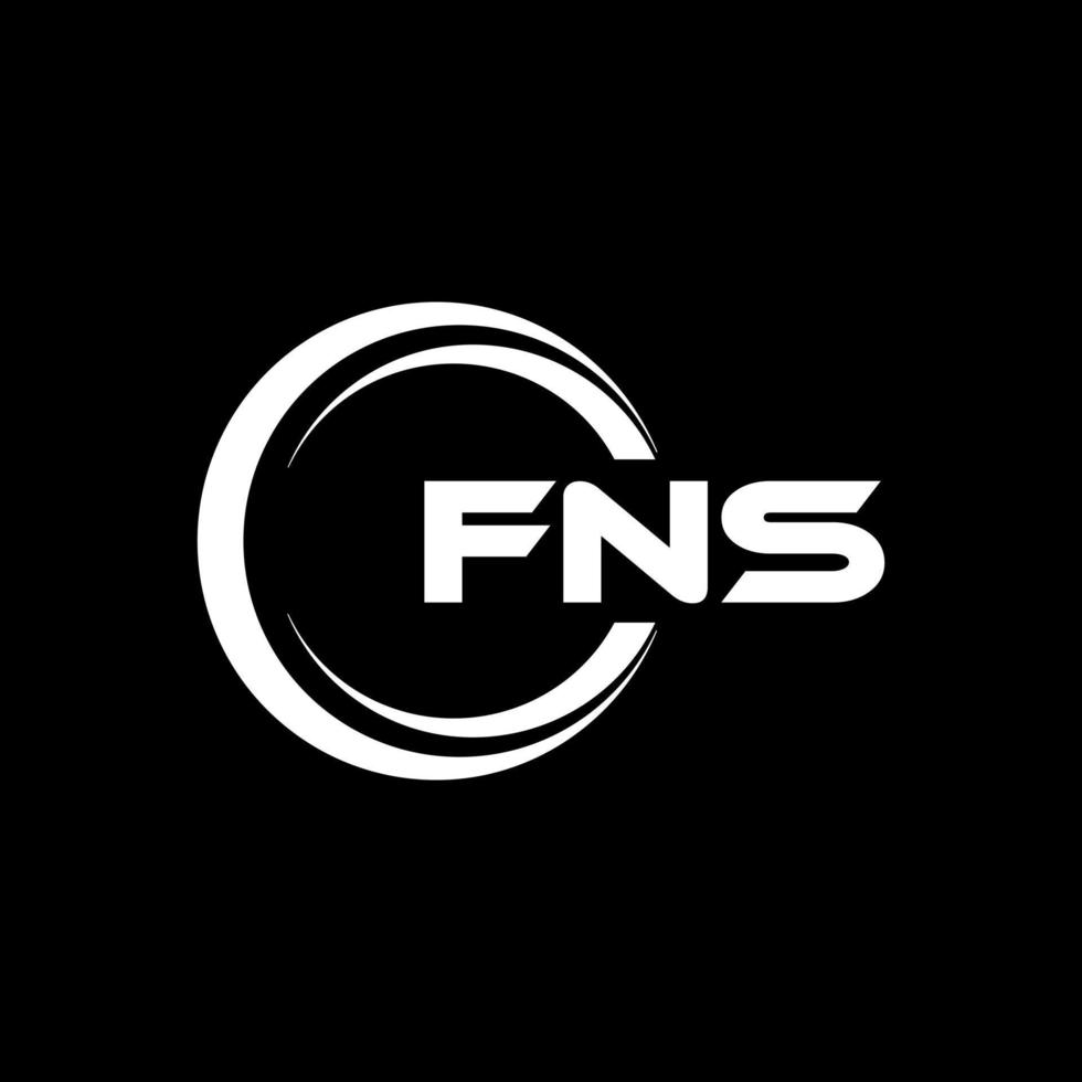 FNS letter logo design in illustration. Vector logo, calligraphy designs for logo, Poster, Invitation, etc.