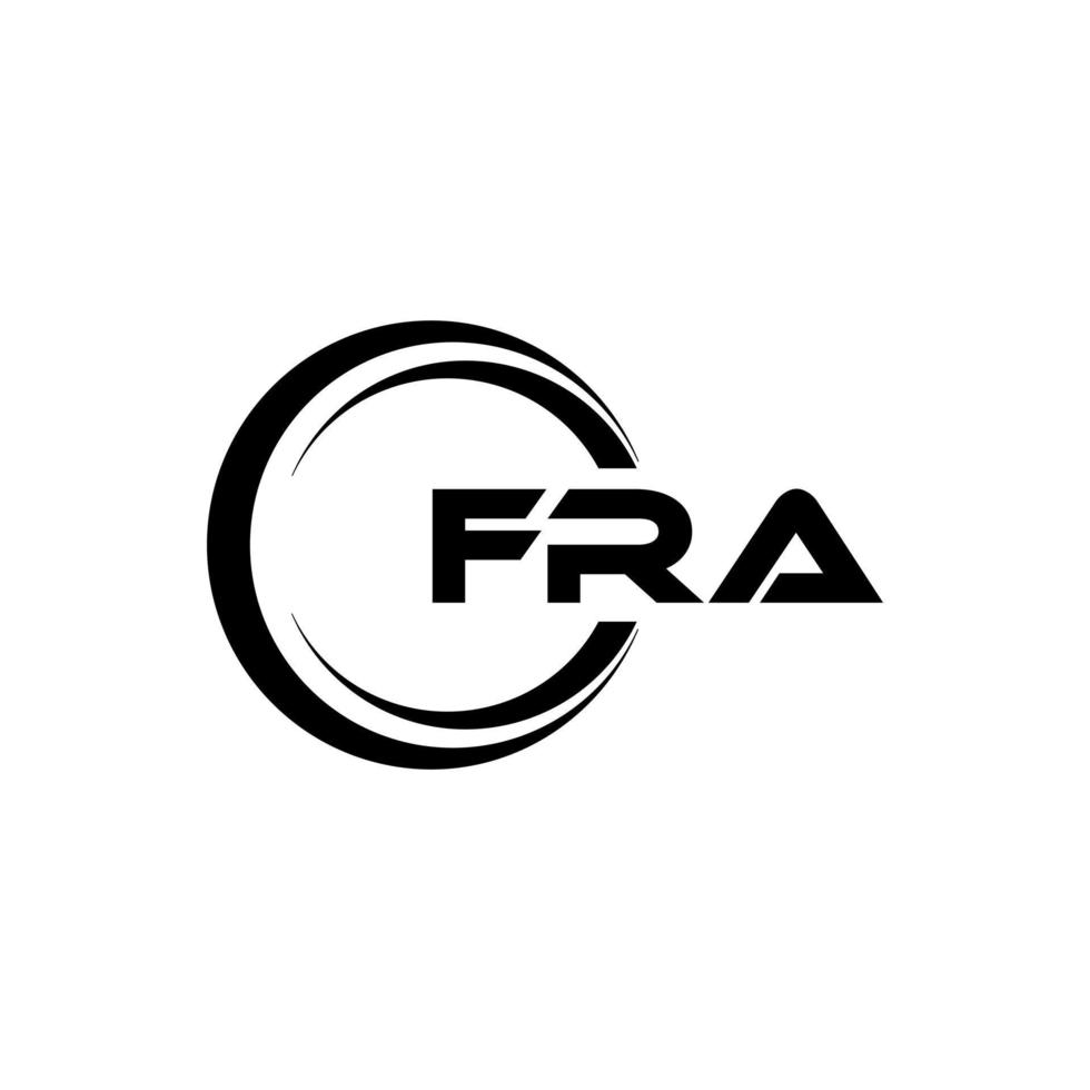 FRA letter logo design in illustration. Vector logo, calligraphy designs for logo, Poster, Invitation, etc.