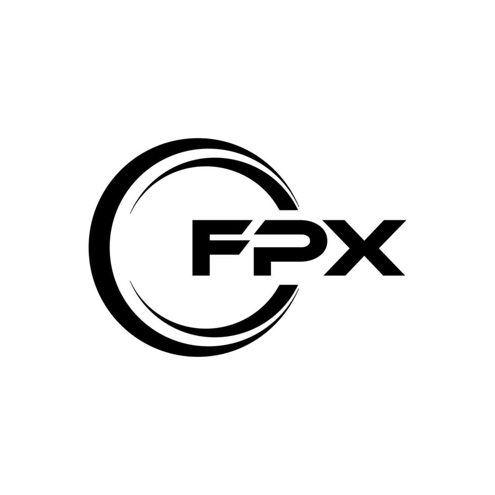 fpx letra logo diseño en ilustración. vector logo, caligrafía diseños para logo, póster, invitación, etc.