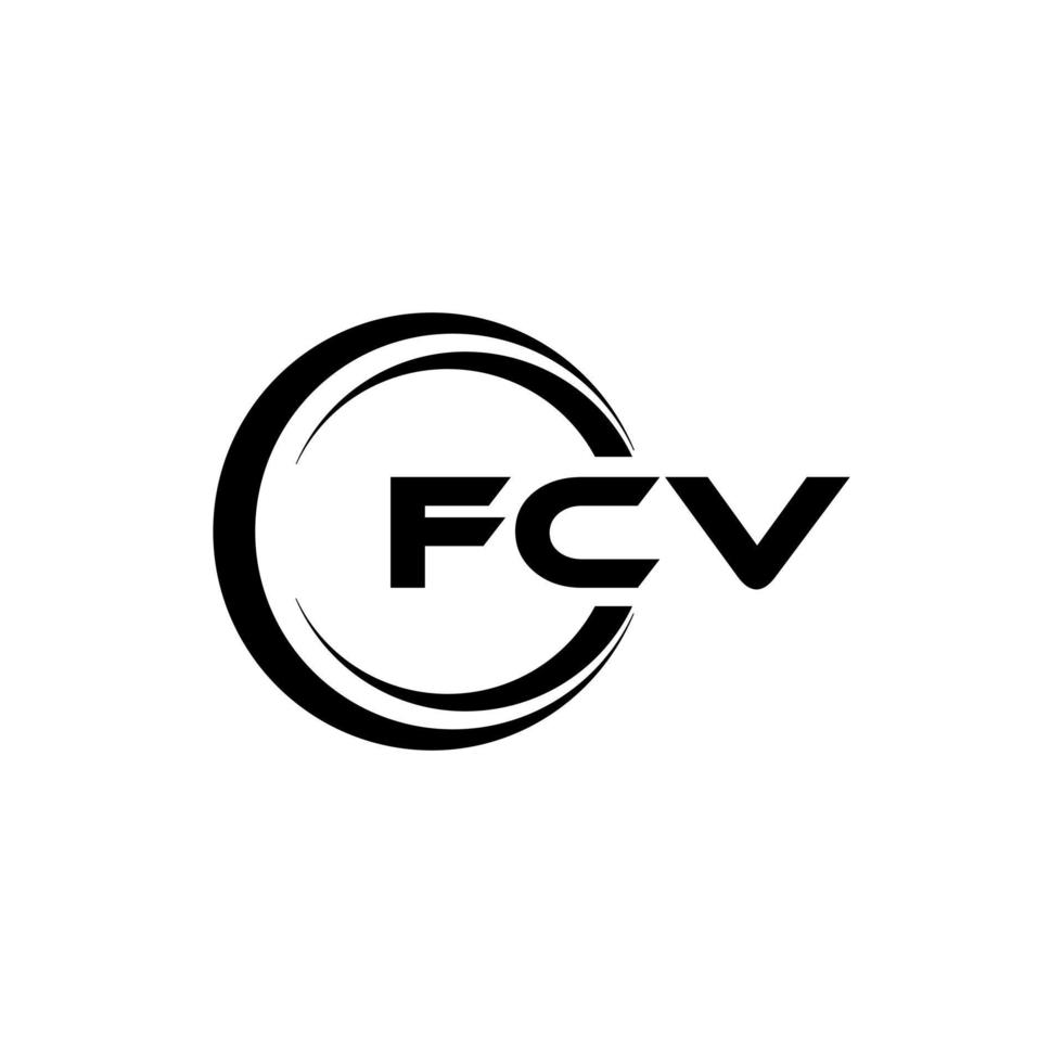 FCV letter logo design in illustration. Vector logo, calligraphy designs for logo, Poster, Invitation, etc.