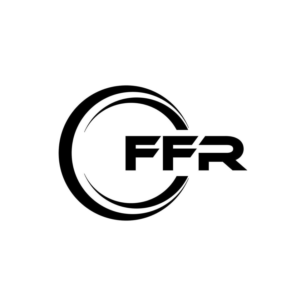 ffr letra logo diseño en ilustración. vector logo, caligrafía diseños para logo, póster, invitación, etc.