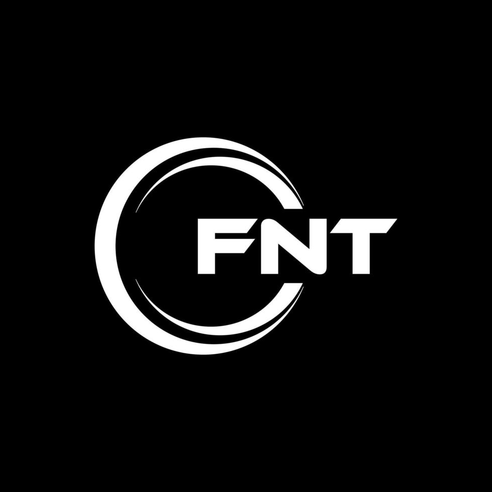 fnt letra logo diseño en ilustración. vector logo, caligrafía diseños para logo, póster, invitación, etc.