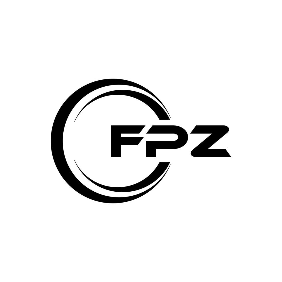 FPZ letter logo design in illustration. Vector logo, calligraphy designs for logo, Poster, Invitation, etc.