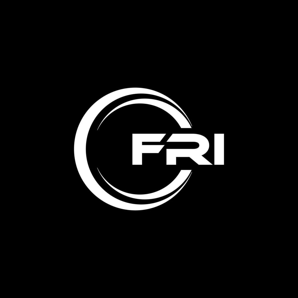 FRI letter logo design in illustration. Vector logo, calligraphy designs for logo, Poster, Invitation, etc.