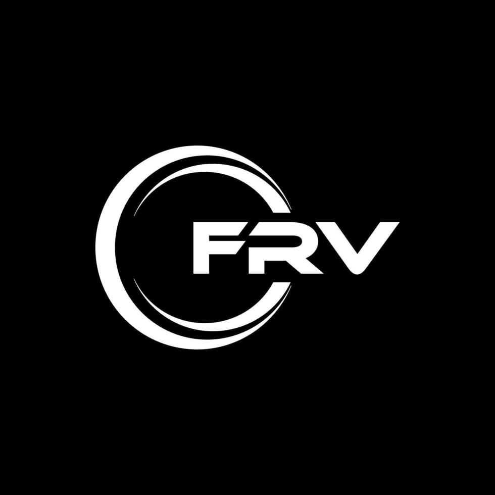 diseño de logotipo de letra frv en ilustración. logotipo vectorial, diseños de caligrafía para logotipo, afiche, invitación, etc. vector