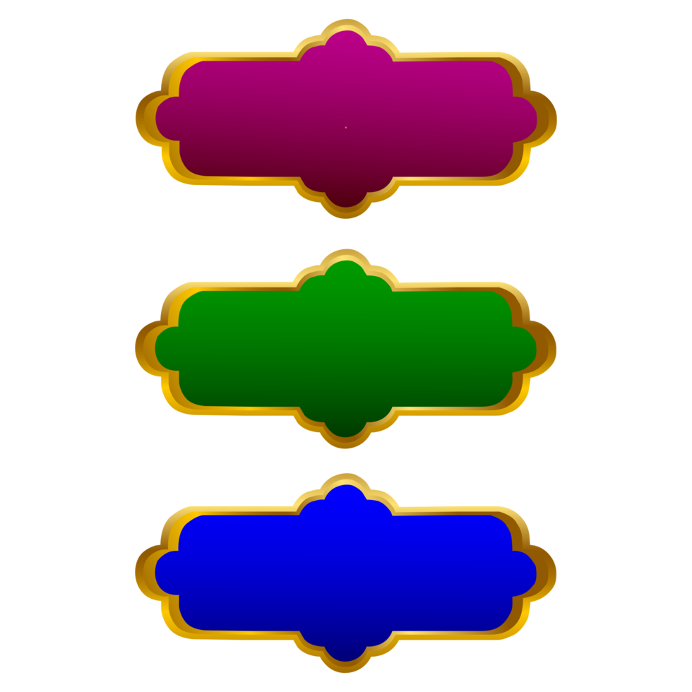 Golden Islamic Labels And Banner png