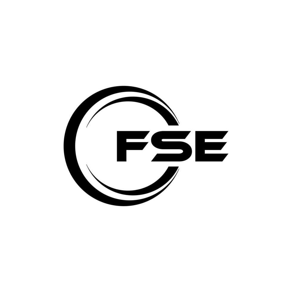 FSE letter logo design in illustration. Vector logo, calligraphy designs for logo, Poster, Invitation, etc.