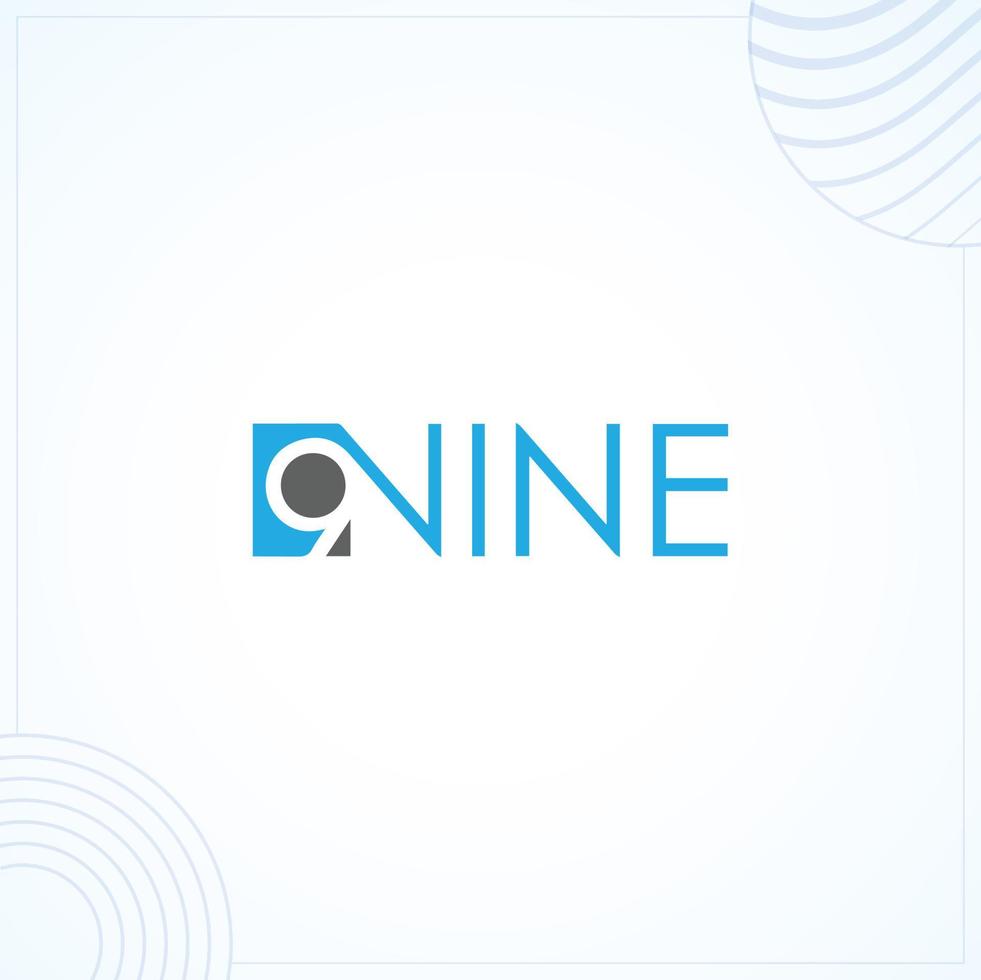 9 Nine 99 Logo Template In Modern Creative Minimal Style Vector Design