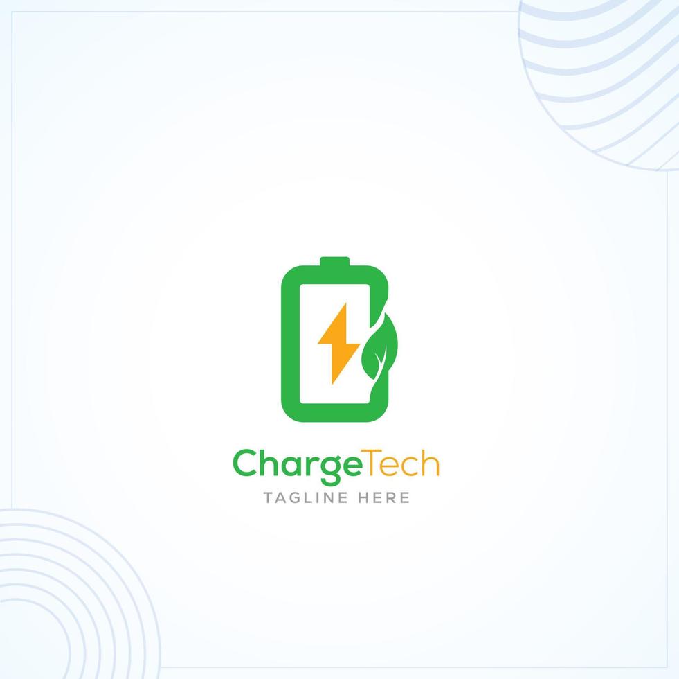 Letter C Charge Sign with Battery Green Energy Logo Template In Modern Creative Minimal Style Vector Design