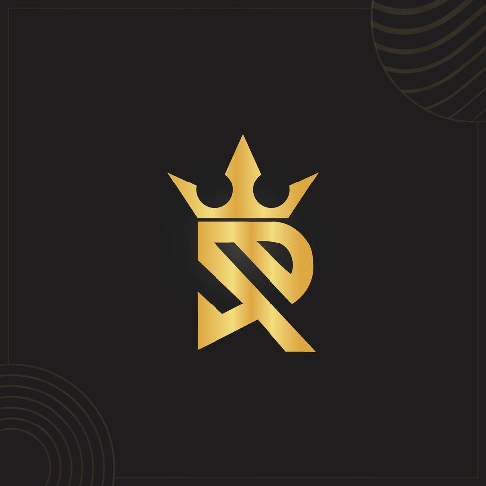 letra r Rey logo modelo en moderno creativo mínimo estilo vector diseño