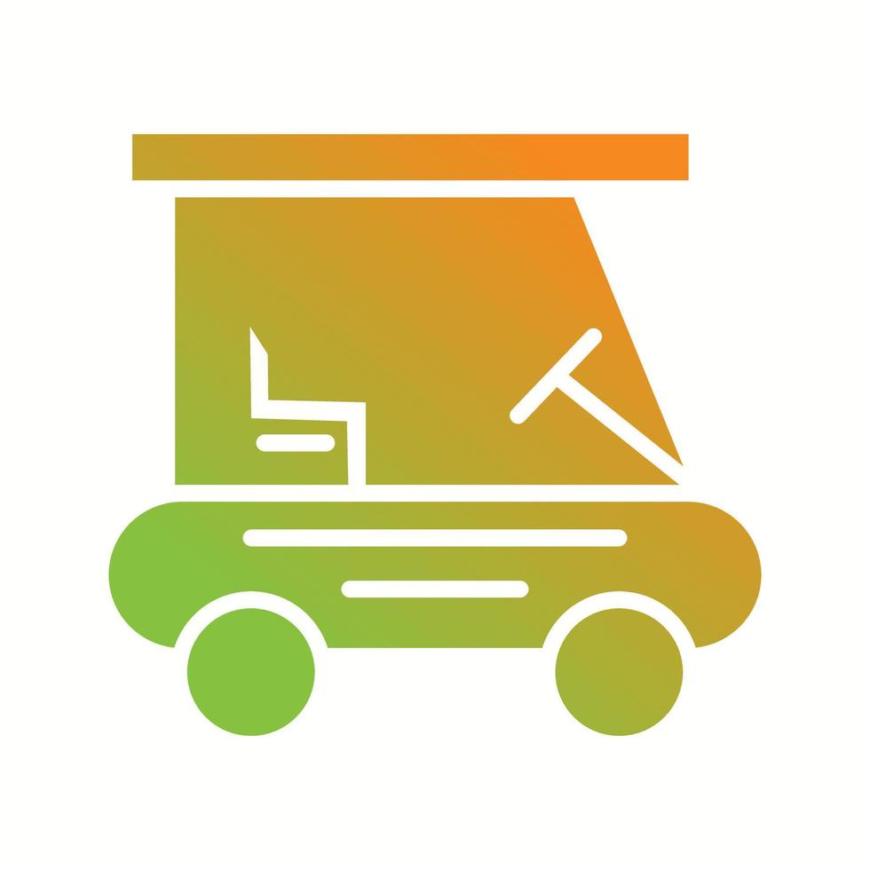 Beautiful Golf buggy Vector Glyph Icon