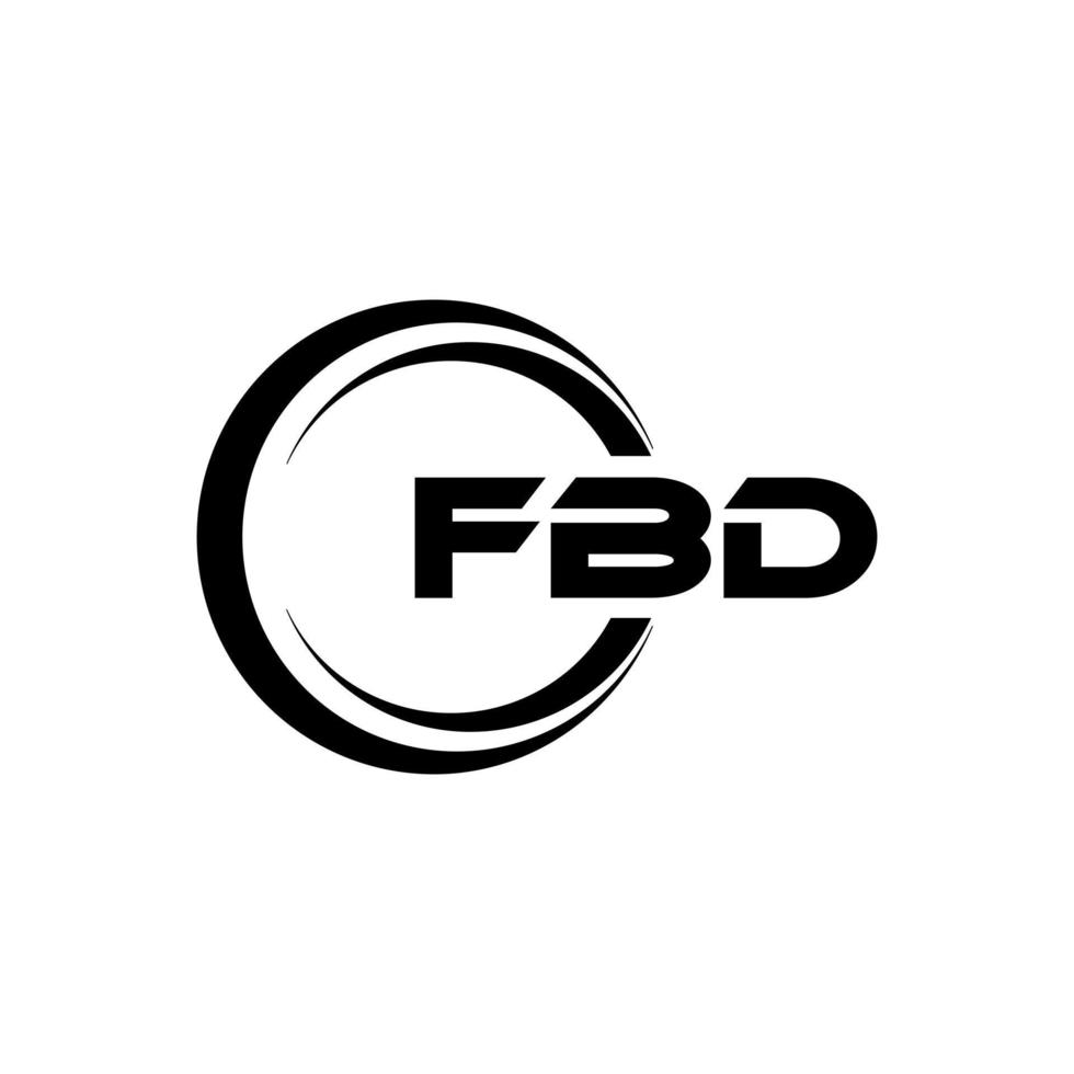 diseño de logotipo de letra fbd en ilustración. logotipo vectorial, diseños de caligrafía para logotipo, afiche, invitación, etc. vector