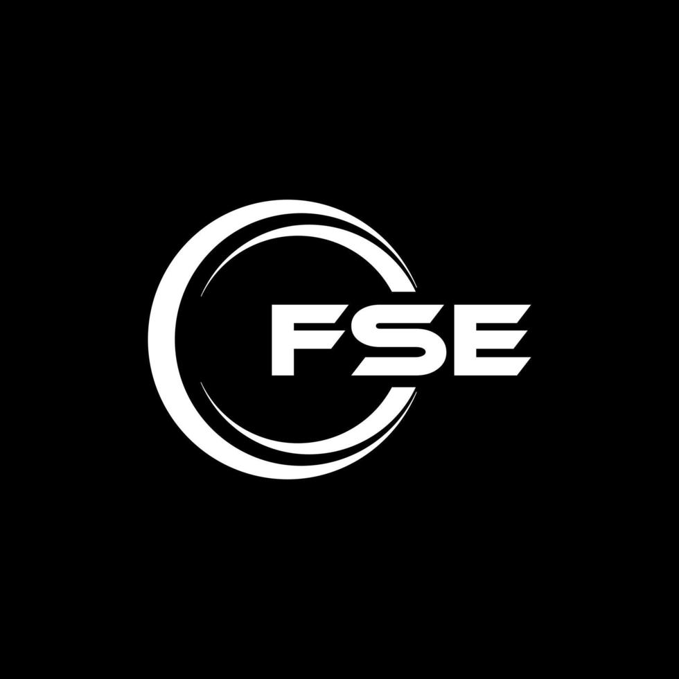 FSE letter logo design in illustration. Vector logo, calligraphy designs for logo, Poster, Invitation, etc.