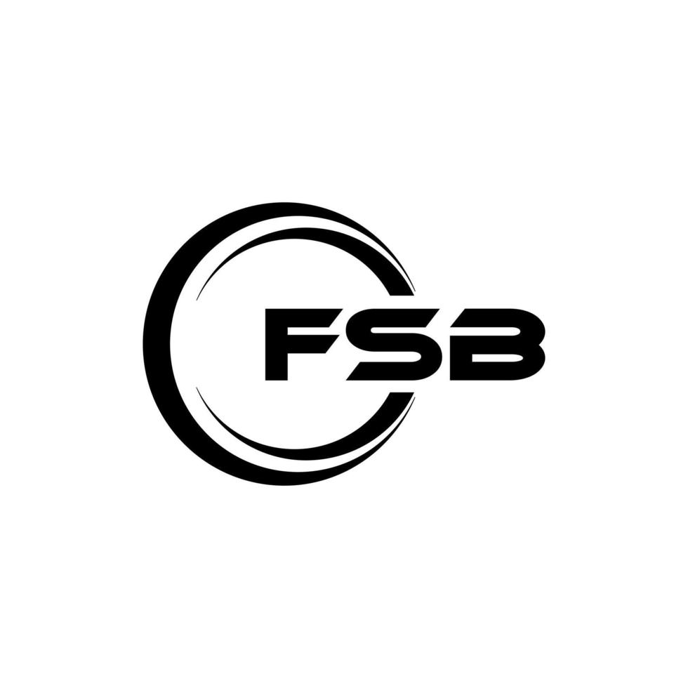 FSB letter logo design in illustration. Vector logo, calligraphy designs for logo, Poster, Invitation, etc.