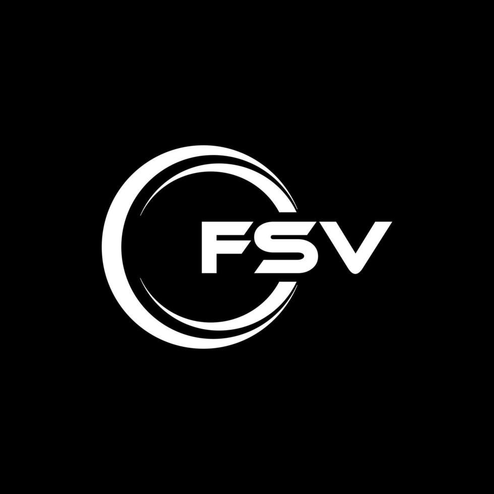 diseño de logotipo de letra fsv en ilustración. logotipo vectorial, diseños de caligrafía para logotipo, afiche, invitación, etc. vector