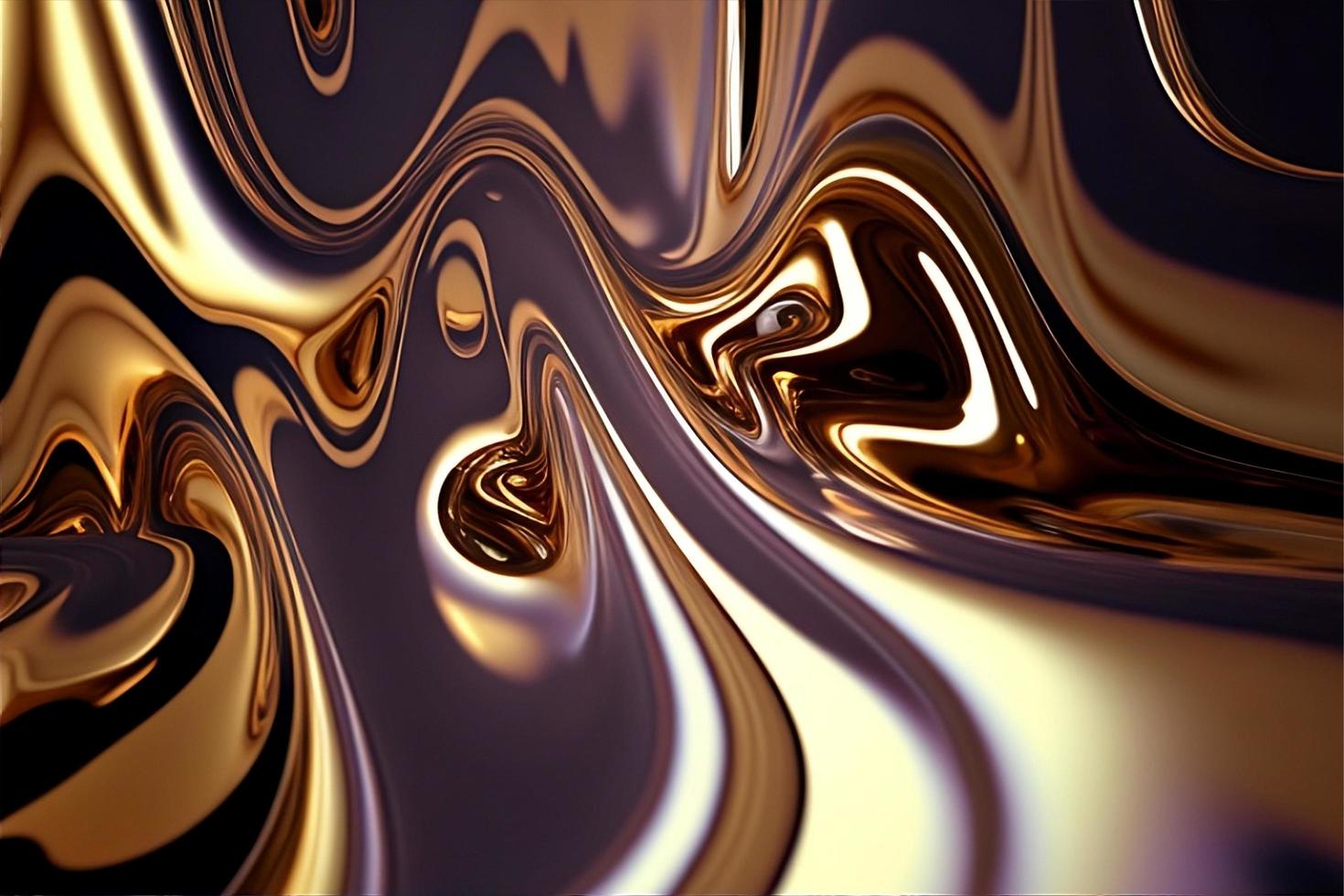 Abstract liquid background with metallic texture wallpaper digital art with generative ai photo