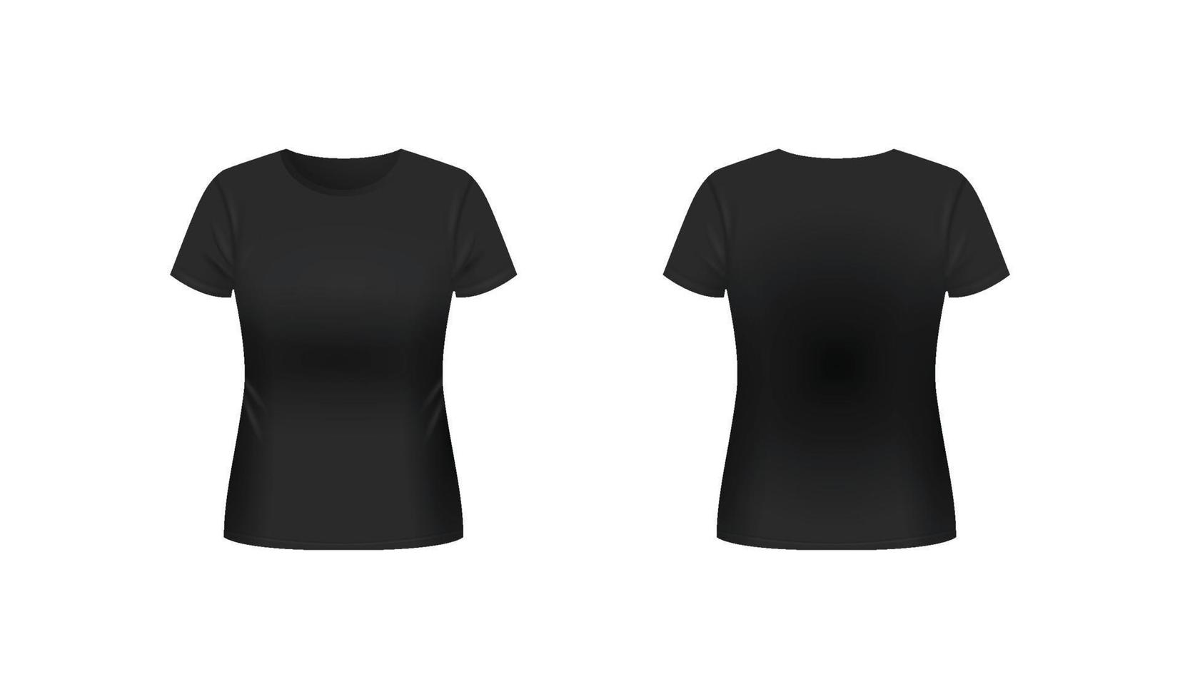 3D Black T-Shirt Mockup vector