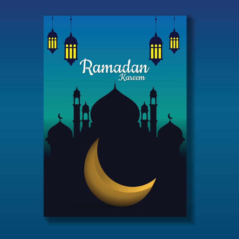 Ramadan Kareem Flyer Template vector