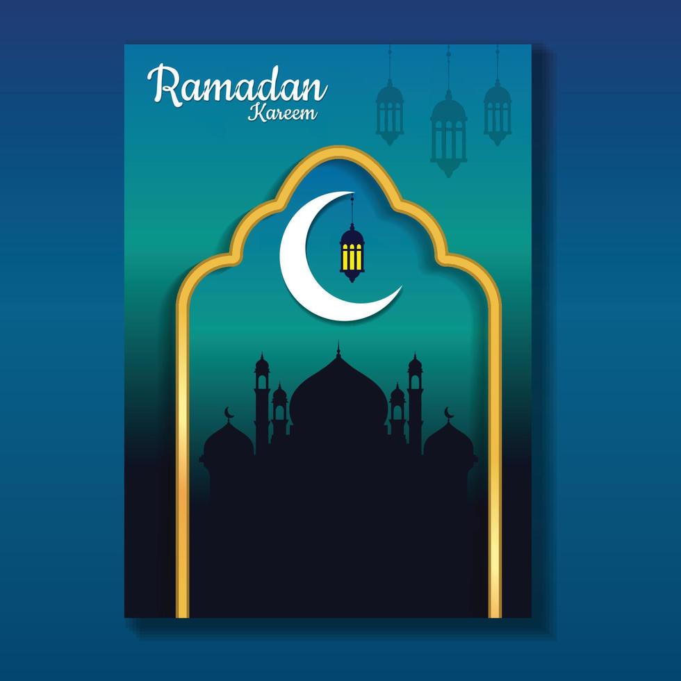 Ramadan Kareem Flyer Template vector