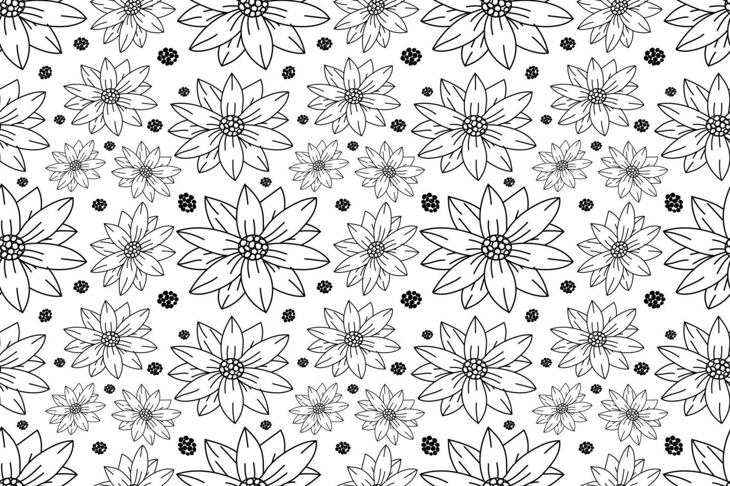 Endless Flowers Background vector