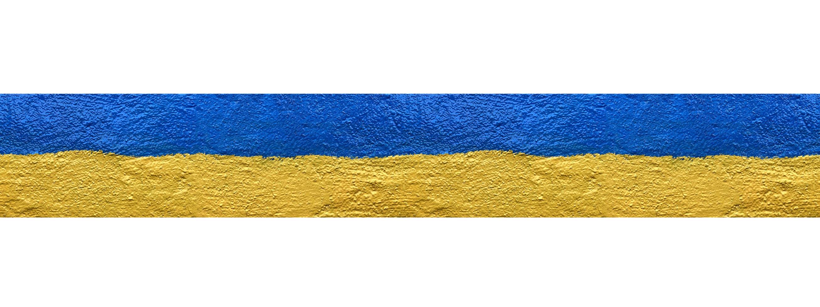 sin costura raya hecho de pintado ucranio bandera foto