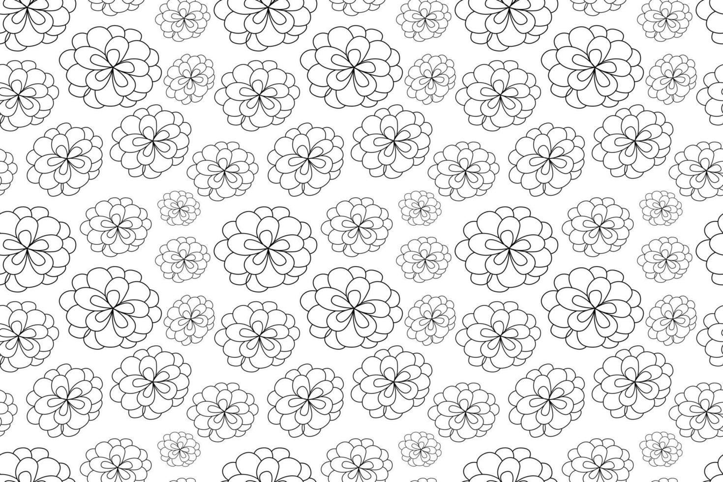 Outline Flower Background vector