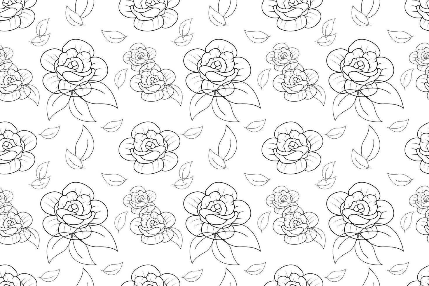 Retro Rose Pattern vector
