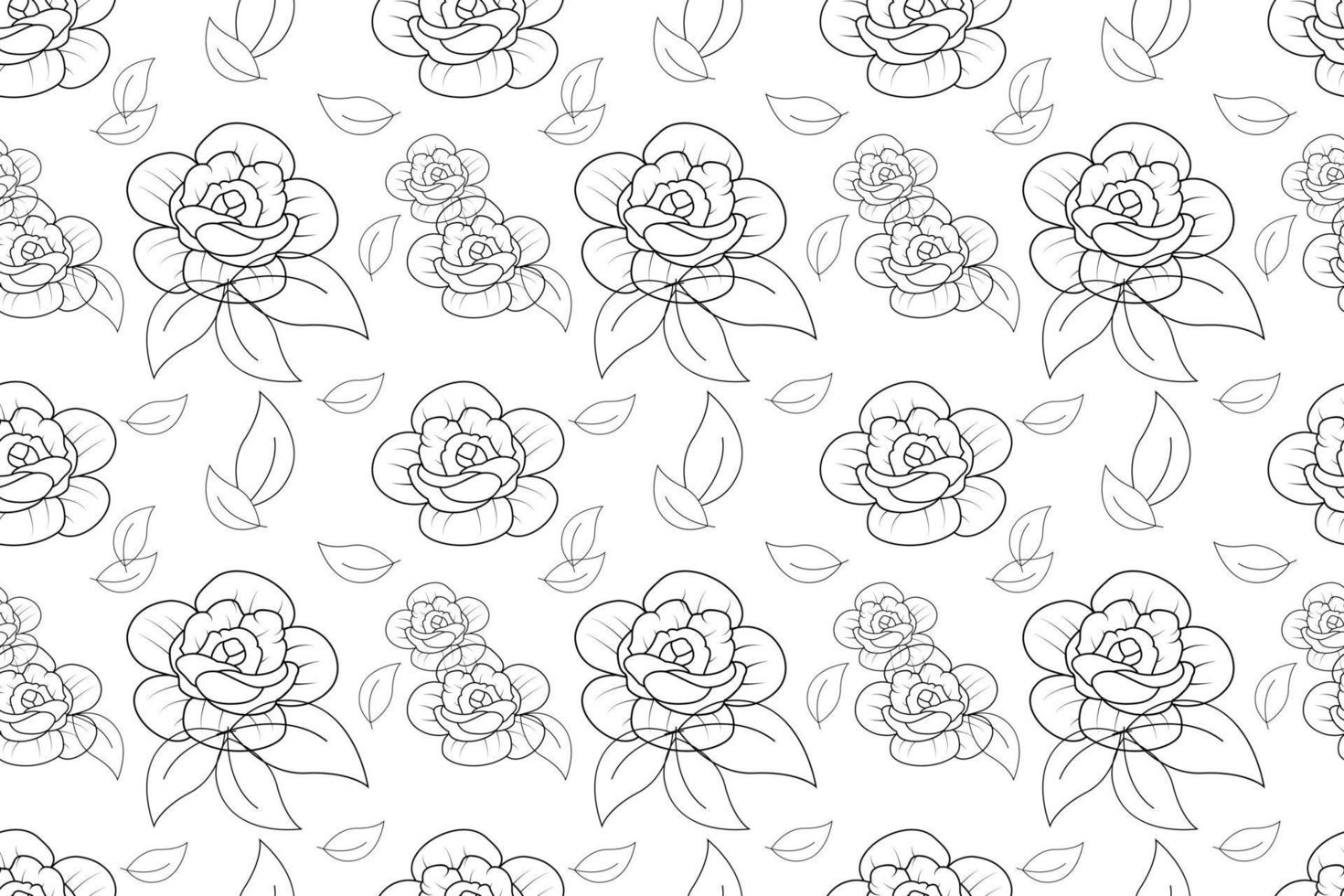 Retro Rose Pattern vector