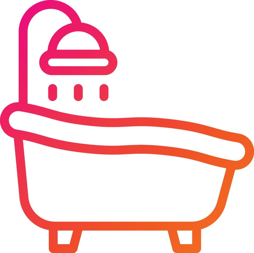 Ilustración de diseño de icono de vector de bañera de baño