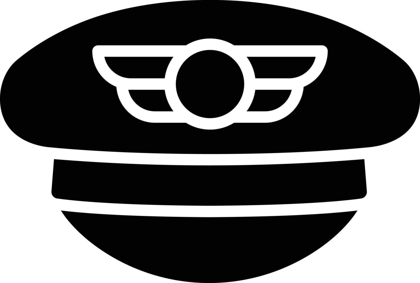 ilustración de diseño de icono de vector de sombrero de piloto