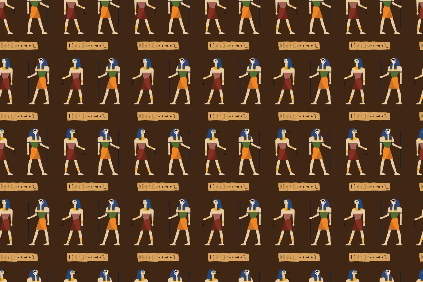 Ancient Egyptian Seamless Pattern vector