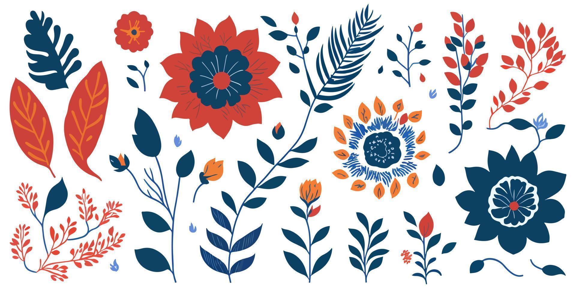 estacional bandera diseño. un colección de floral y botánico ilustraciones vector