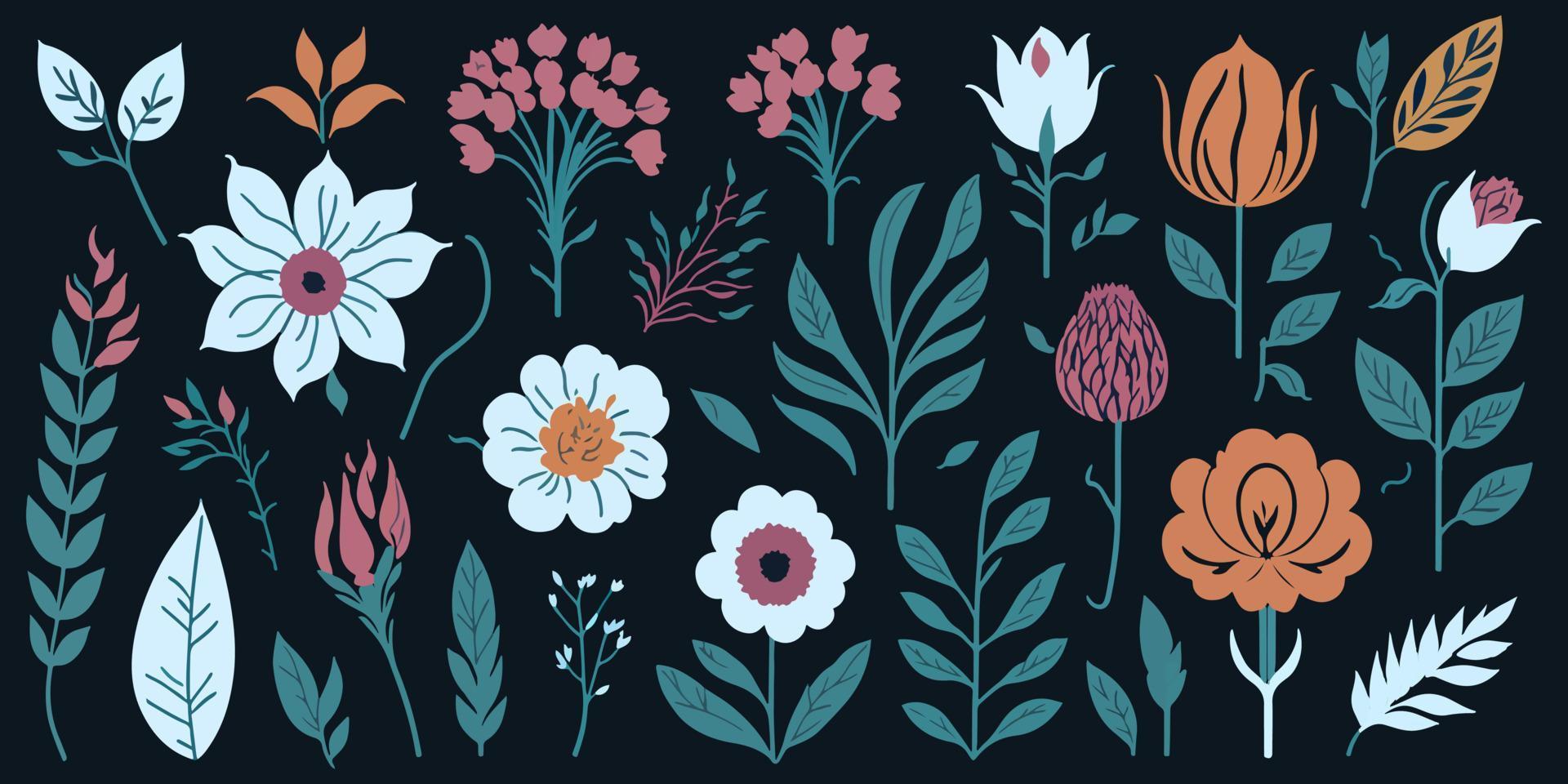 Holiday Floral Set. Easter and Mother's Day Vector Illustrations