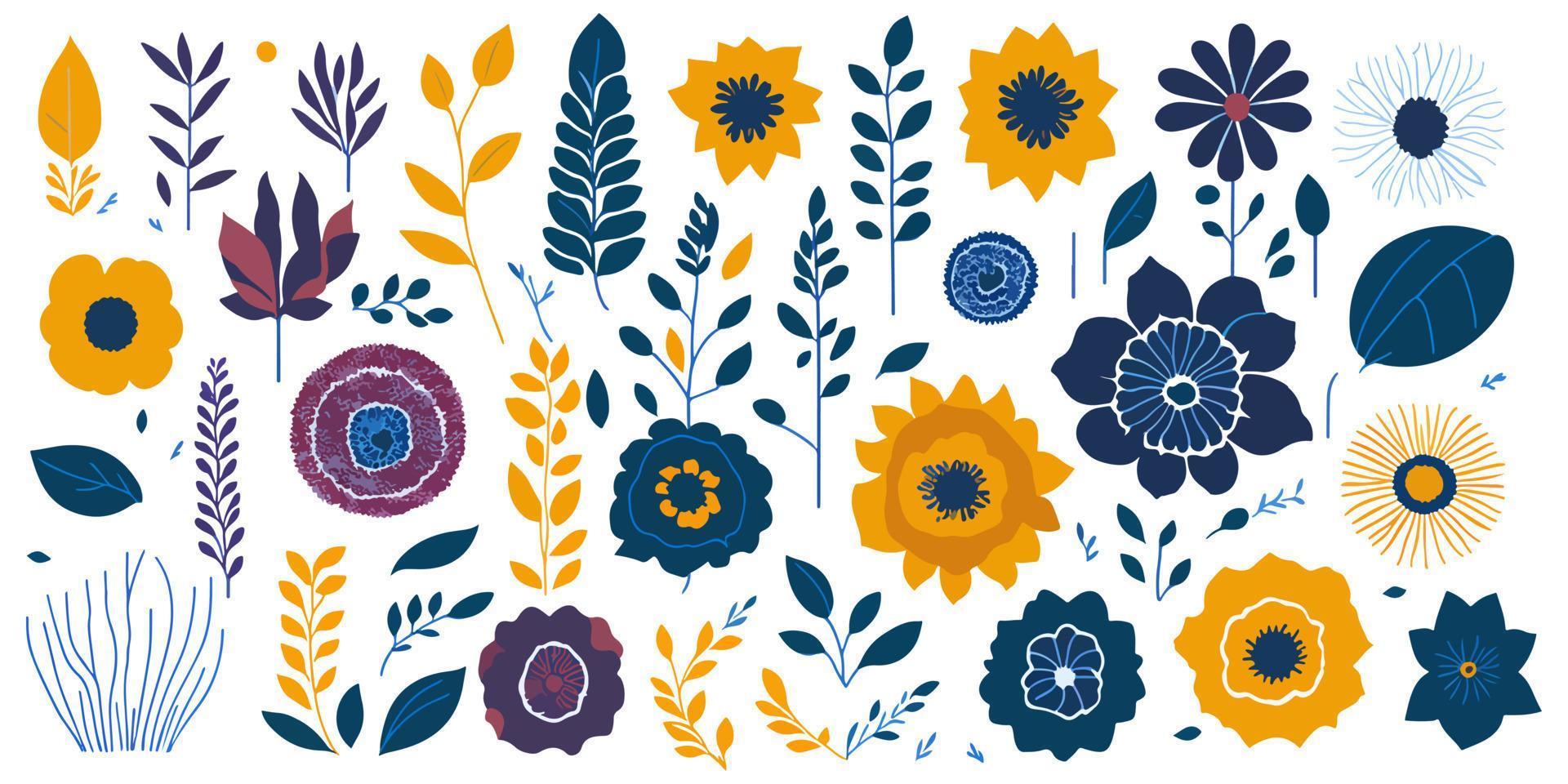 Vibrant Flower Bouquets. A Vector Set for Summer Weddings and Events