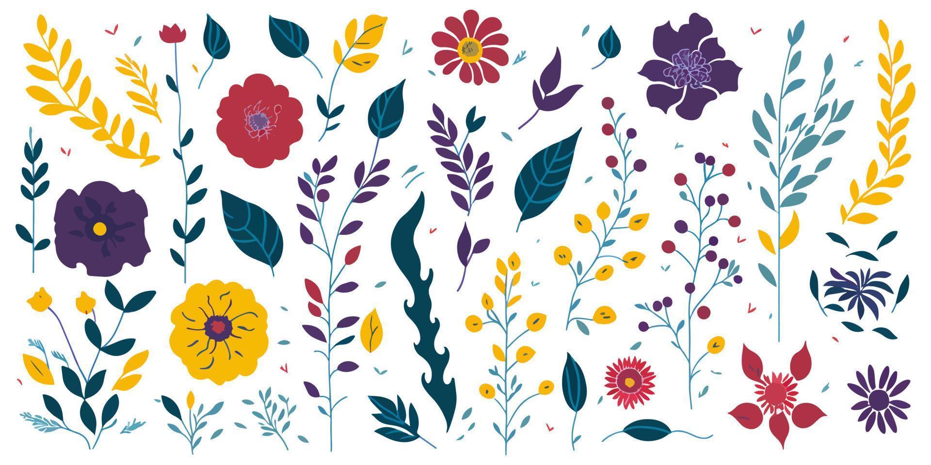 Floral Elements. A Vector Collection for Weddings and Mother's Day