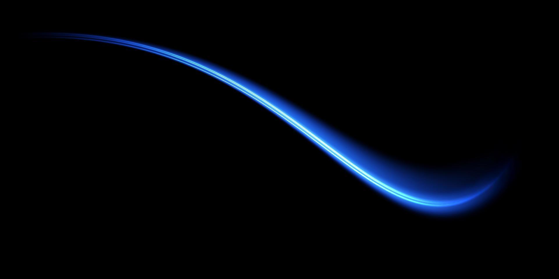resumen ligero líneas de movimiento y velocidad en azul. ligero todos los días brillante efecto. semicircular ola, ligero sendero curva remolino vector