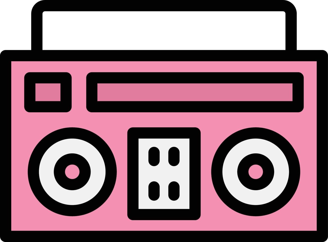 Boombox Vector Icon Design Illustration