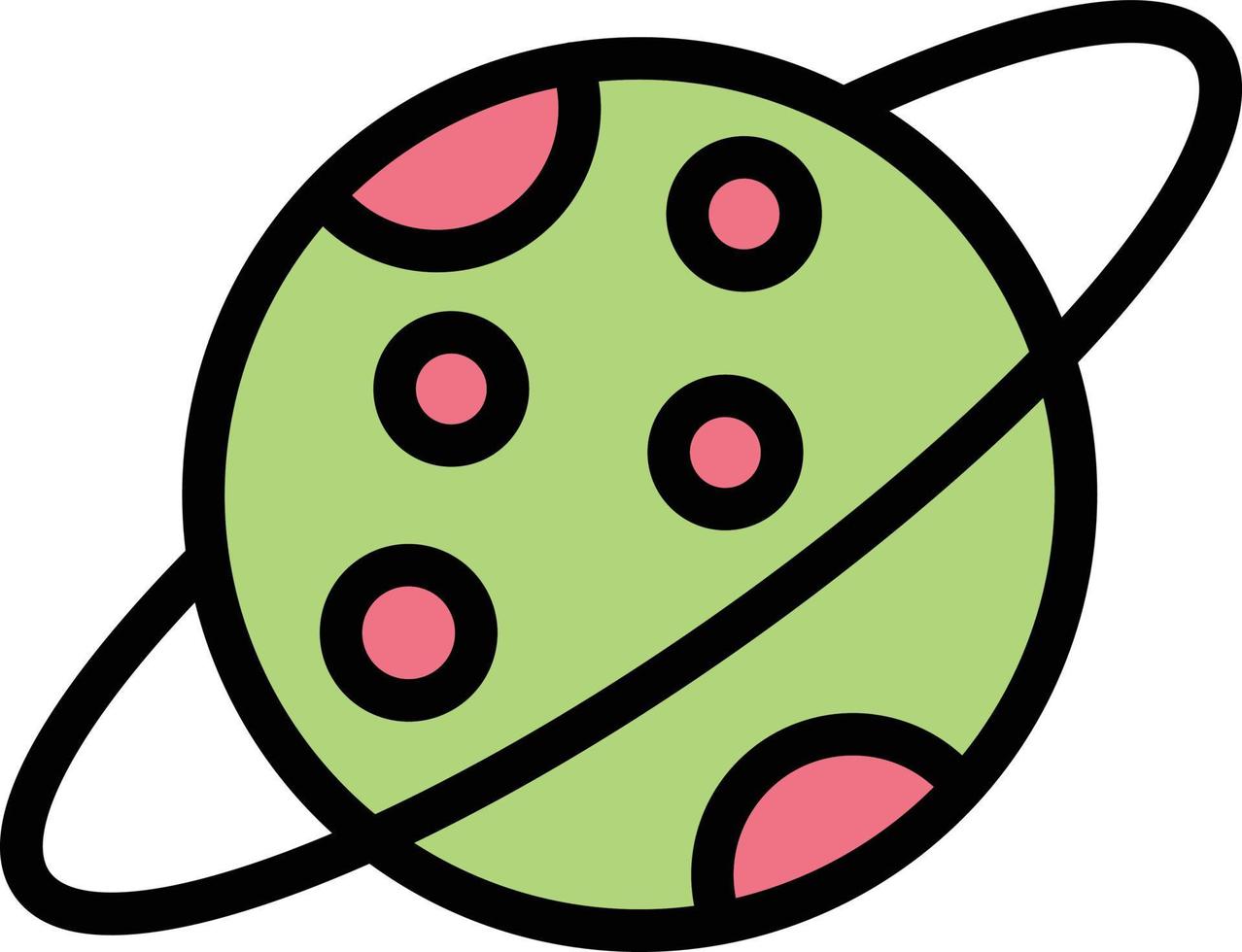 Saturn Vector Icon Design Illustration