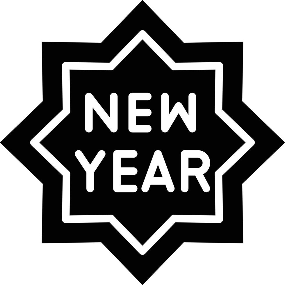 New Year Vector Icon Design Illustration
