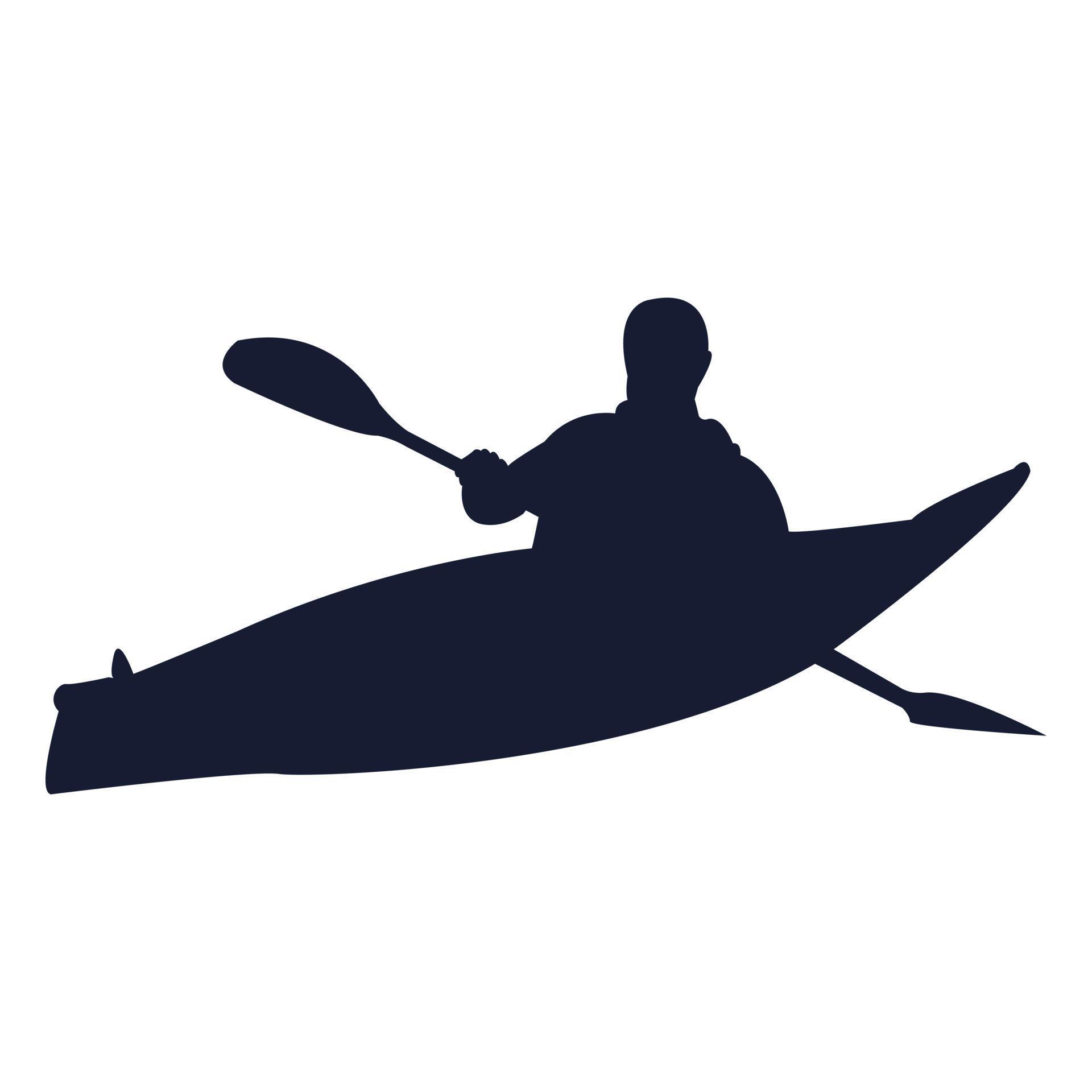 Kayak Silhouette. Vector art illustration 21676161 Vector Art at Vecteezy
