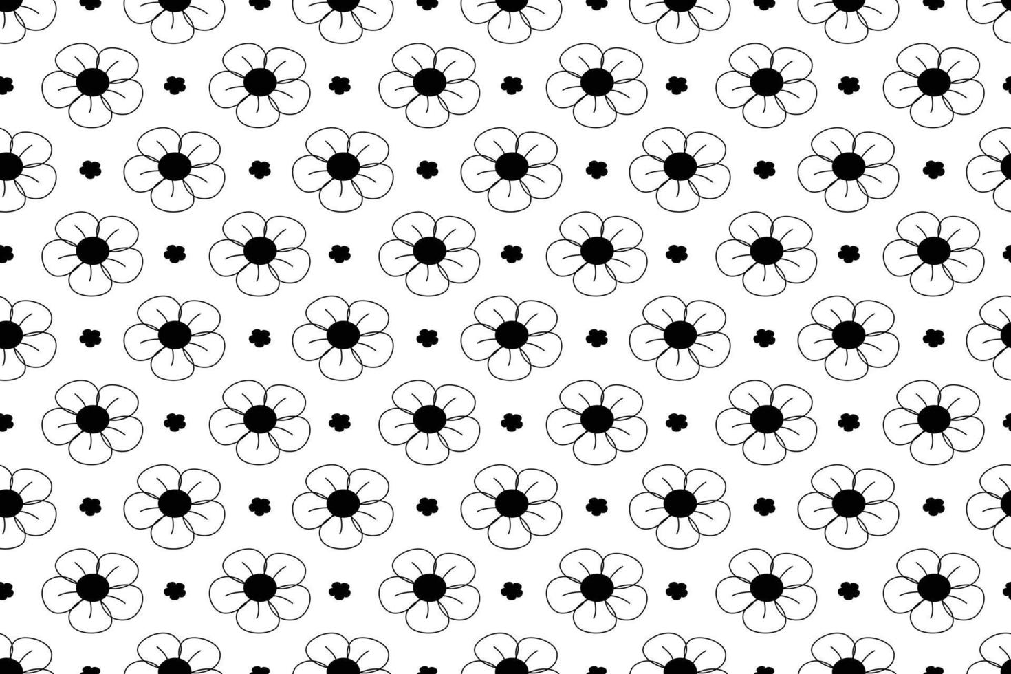 Outline Botanical Background vector
