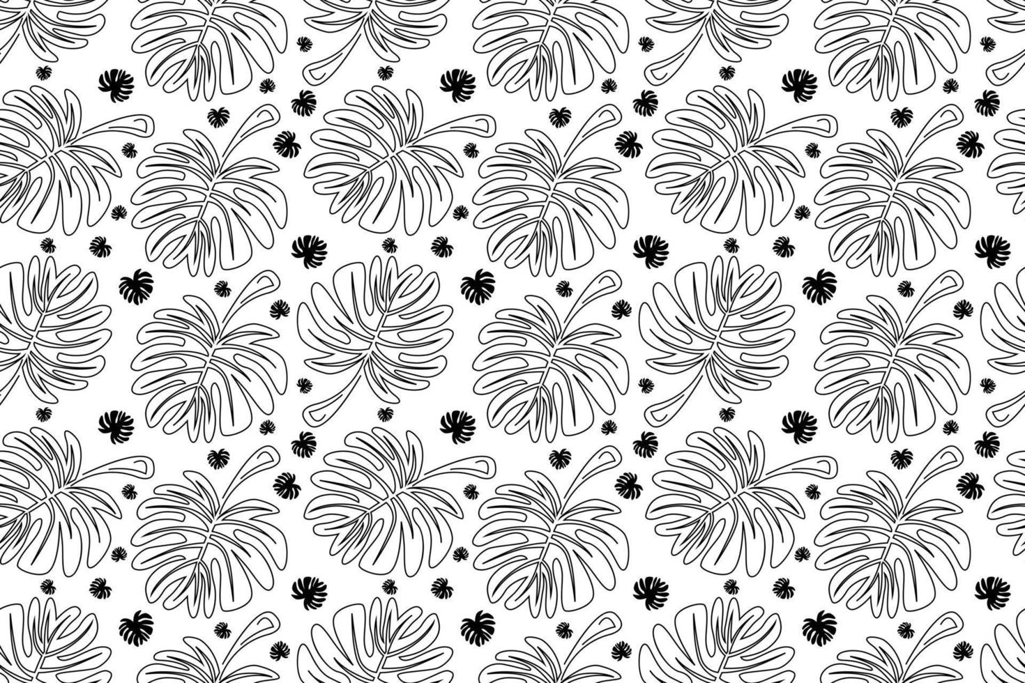 Seamless Pattern Leaves vector
