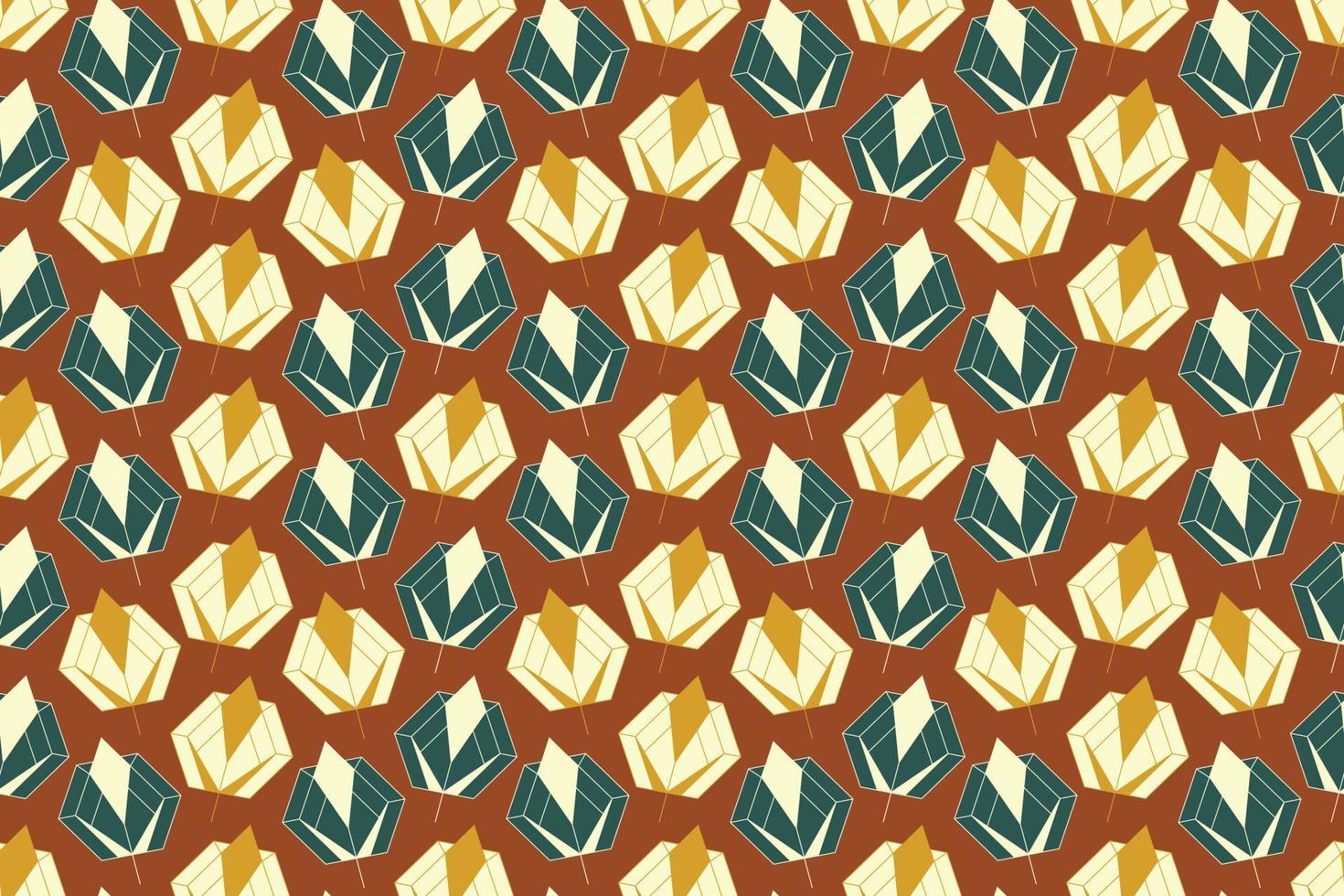 Geometric Flowers Background vector