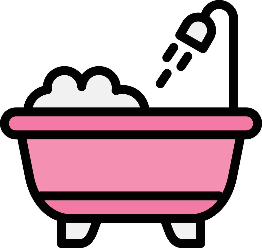 Ilustración de diseño de icono de vector de bañera