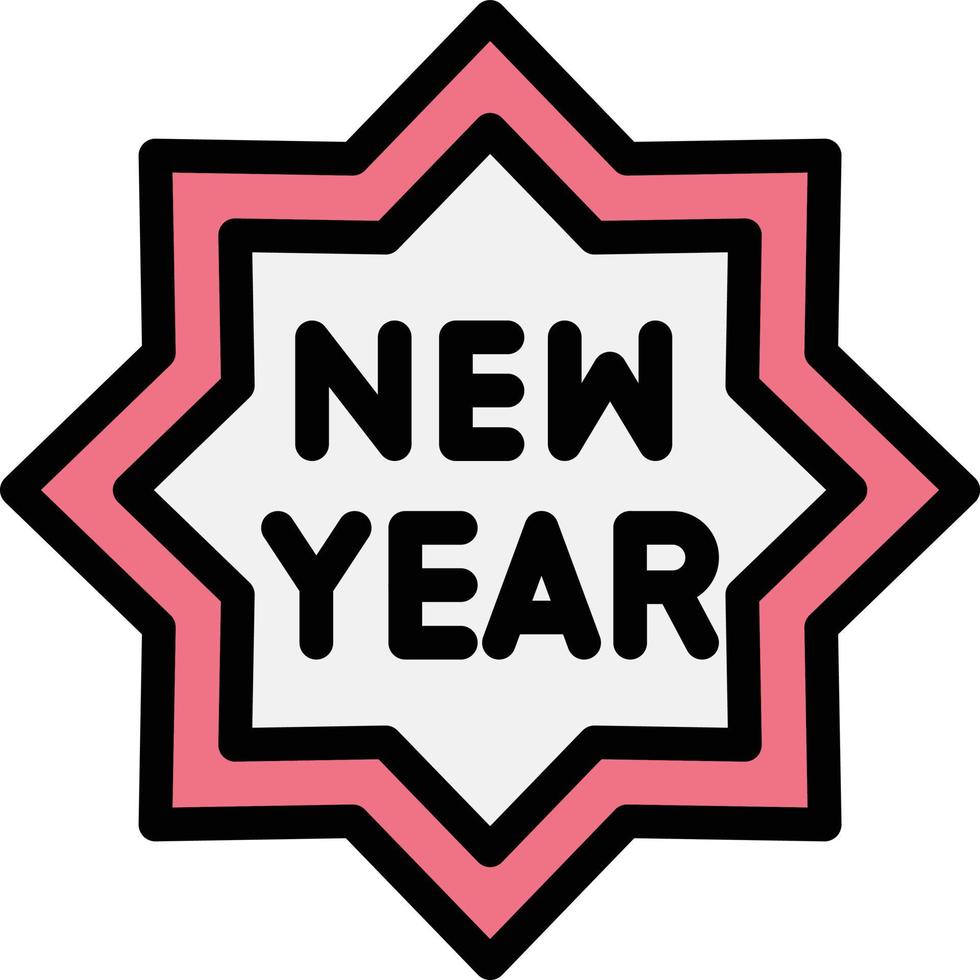 New Year Vector Icon Design Illustration