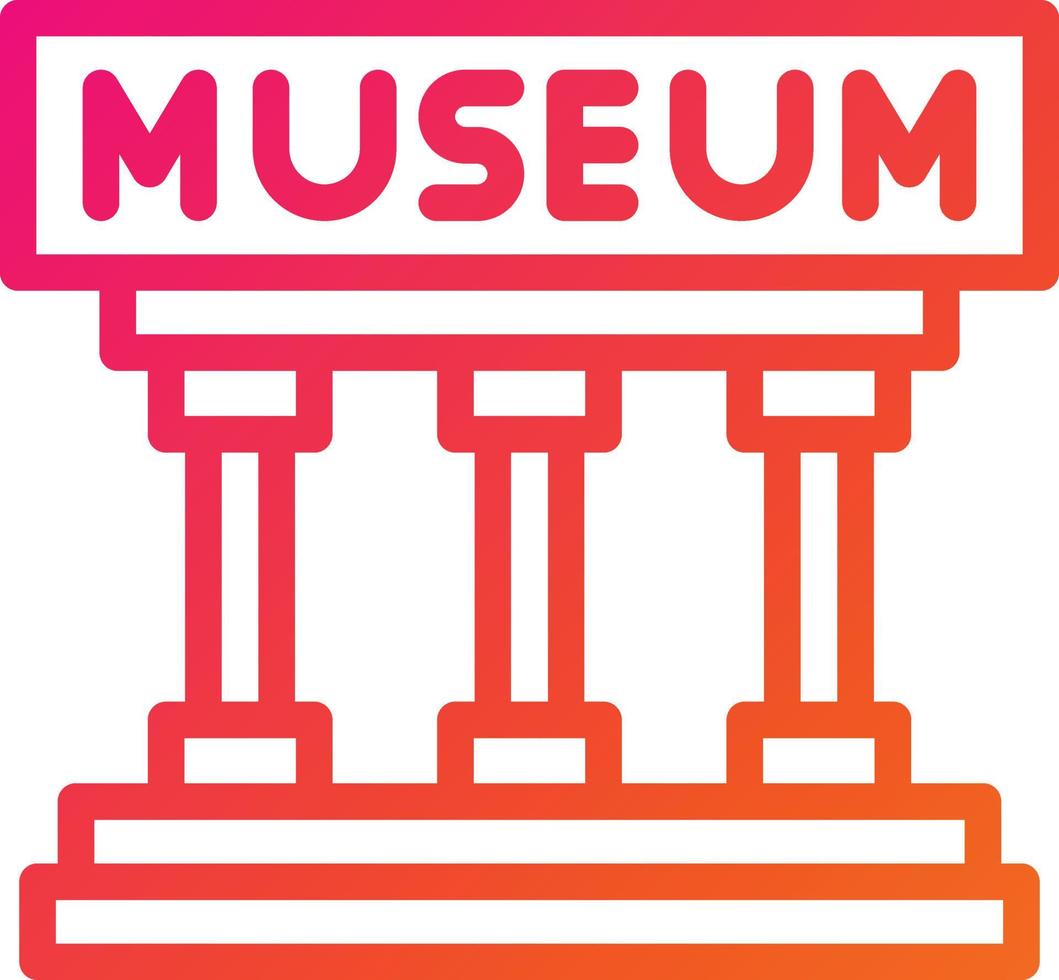 ilustración de diseño de icono de vector de museo